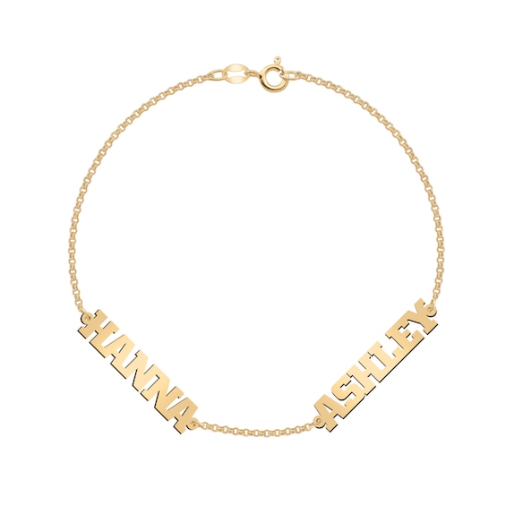Block Letter Name Station Bracelet (1-3 Names)