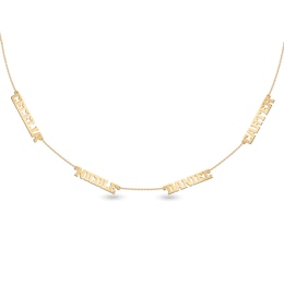 Block Letter Name Station Necklace (1-4 Names)