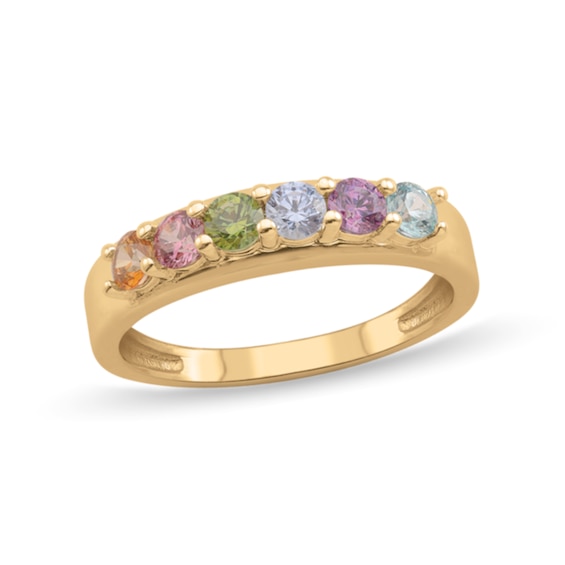 Traditional Birthstone Band (2-6 Stones)