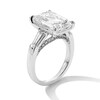 Thumbnail Image 3 of 8.69 CT. T.W. Emerald-Cut Certified Lab-Grown Diamond Three-Stone Hidden Frame Engagement Ring in 14K White Gold (F/VS2)