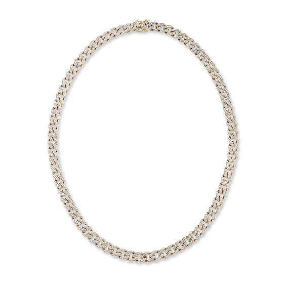 1-3/4 CT. T.w. Diamond Curb Chain Necklace in Hollow 10K Gold - 20â