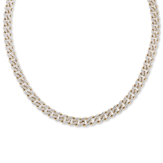 1-3/4 CT. T.w. Diamond Curb Chain Necklace in Hollow 10K Gold - 20â