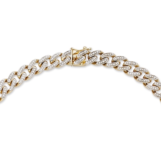1-3/4 CT. T.w. Diamond Curb Chain Necklace in Hollow 10K Gold - 20â