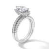 Thumbnail Image 3 of 2-1/2 CT. T.W. Pear-Shaped Certified Lab-Grown Diamond Frame Bridal Set in 14K White Gold (F/VS2)