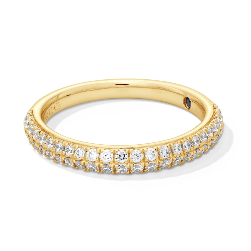 Main Image 1 of Vera Wang Love Collection 3/8 CT. T.W. Diamond Double Row Band in 14K Gold