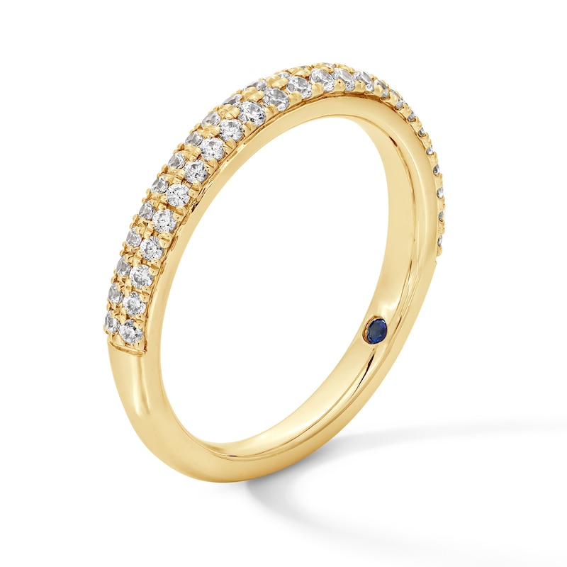 Main Image 3 of Vera Wang Love Collection 3/8 CT. T.W. Diamond Double Row Band in 14K Gold