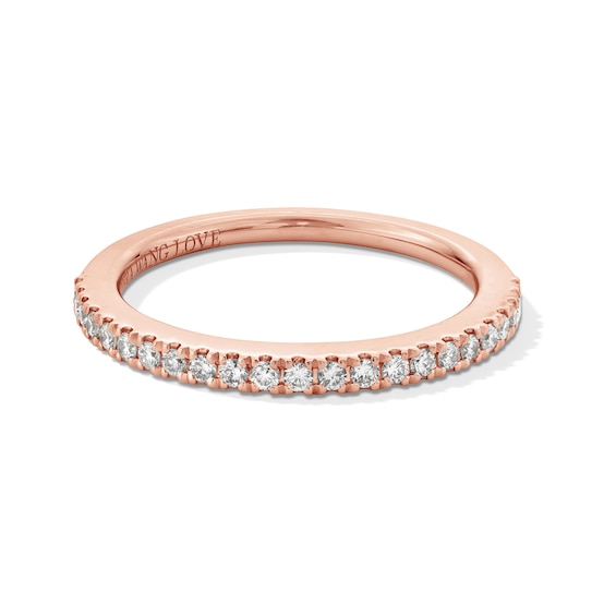 Vera Wang Love Collection 1/4 CT. T.w. Diamond Band in 14K Rose Gold