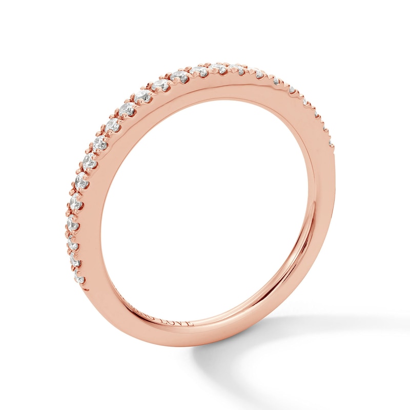 Main Image 3 of Vera Wang Love Collection 1/4 CT. T.W. Diamond Band in 14K Rose Gold