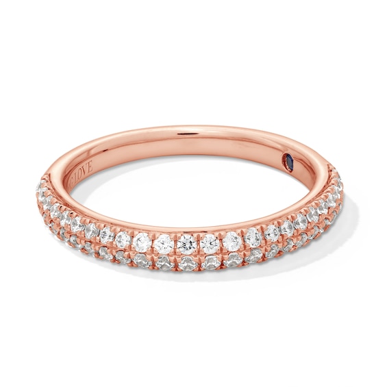 Vera Wang Love Collection 3/8 CT. T.w. Diamond Double Row Band in 14K Rose Gold