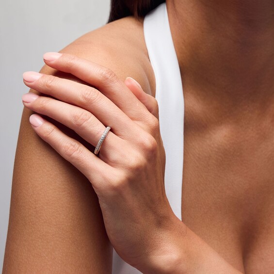 Vera Wang Love Collection 3/8 CT. T.w. Diamond Double Row Band in 14K Rose Gold