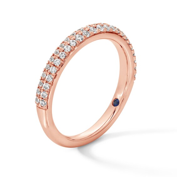 Vera Wang Love Collection 3/8 CT. T.w. Diamond Double Row Band in 14K Rose Gold