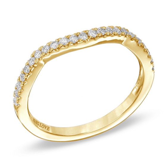 Vera Wang Love Collection 1/5 CT. T.w. Diamond Contour Band in 14K Gold