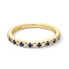 Thumbnail Image 1 of Vera Wang Love Collection Blue Sapphire and 1/8 CT. T.W. Diamond Band in 14K Gold