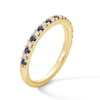 Thumbnail Image 3 of Vera Wang Love Collection Blue Sapphire and 1/8 CT. T.W. Diamond Band in 14K Gold