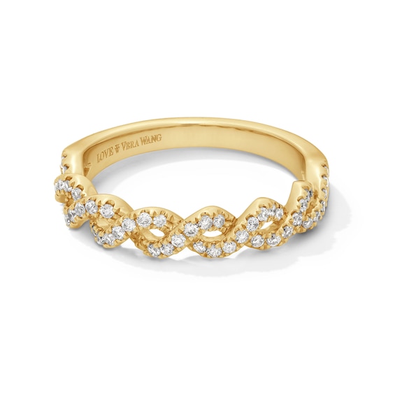 Vera Wang Love Collection 1/4 CT. T.w. Diamond Twist Band in 14K Gold