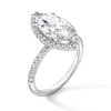 Thumbnail Image 3 of 3-1/2 CT. T.W. Marquise-Cut Certified Lab-Grown Diamond Frame Engagement Ring in Platinum (F/VS2)