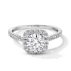 Thumbnail Image 1 of 1-1/2 CT. T.W. Certified Lab-Grown Diamond Cushion Frame Engagement Ring in Platinum (F/SI2)