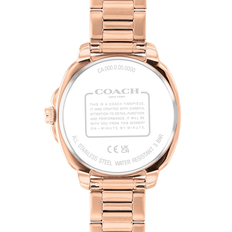 Main Image 3 of Ladies’ Coach Kitt Rose-Tone IP Stainless Steel Analog Watch with Pink Dial (Model: 14504467)