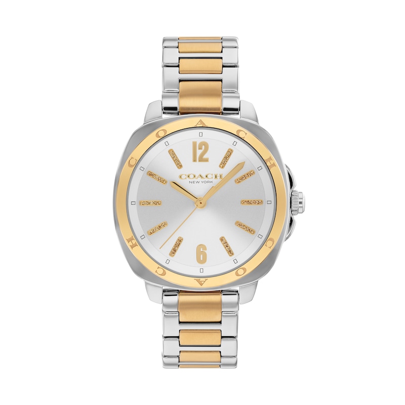 Main Image 1 of Ladies’ Coach Kitt Two-Tone Stainless Steel Analog Watch with Silver-Tone Dial (Model: 14504544)