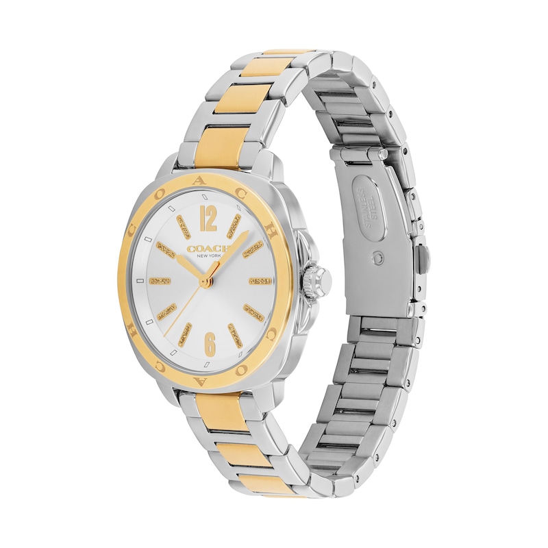 Main Image 2 of Ladies’ Coach Kitt Two-Tone Stainless Steel Analog Watch with Silver-Tone Dial (Model: 14504544)