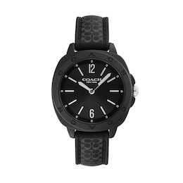 Ladies' Coach Kitt Black Resin Analog Watch with Black Dial (Model: 14504470)