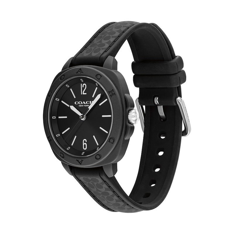 Main Image 2 of Ladies' Coach Kitt Black Resin Analog Watch with Black Dial (Model: 14504470)