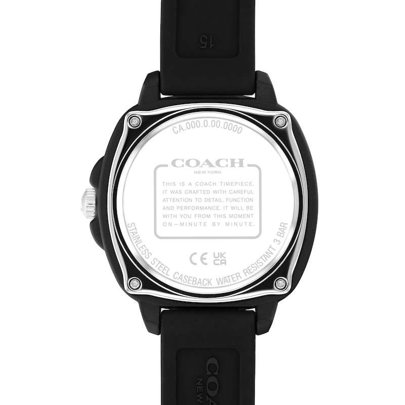 Main Image 3 of Ladies' Coach Kitt Black Resin Analog Watch with Black Dial (Model: 14504470)