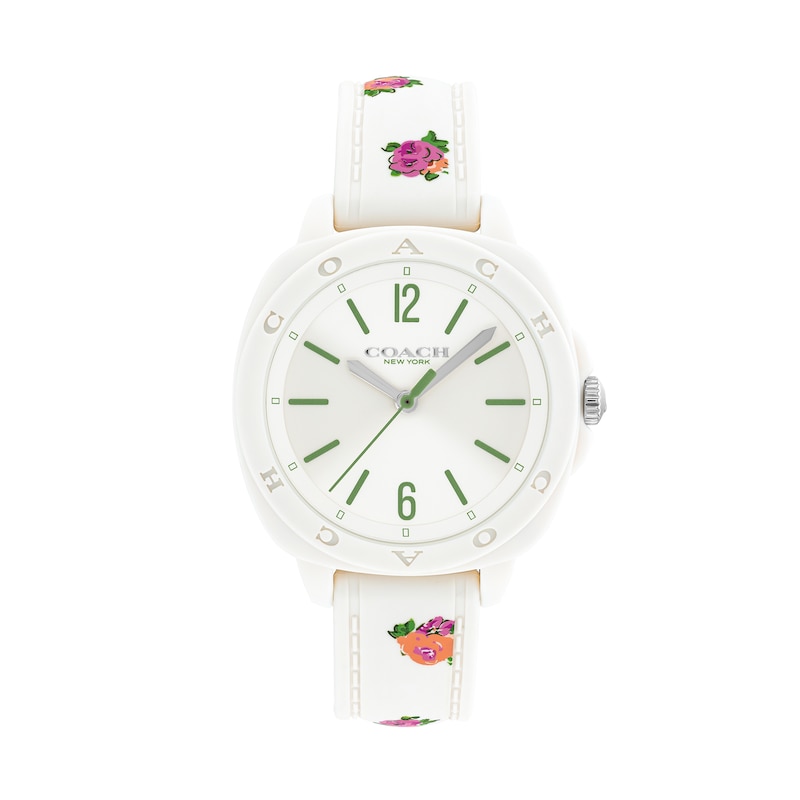 Main Image 1 of Ladies’ Coach Kitt Chalk Resin Analog Watch with White Dial (Model: 14504473)