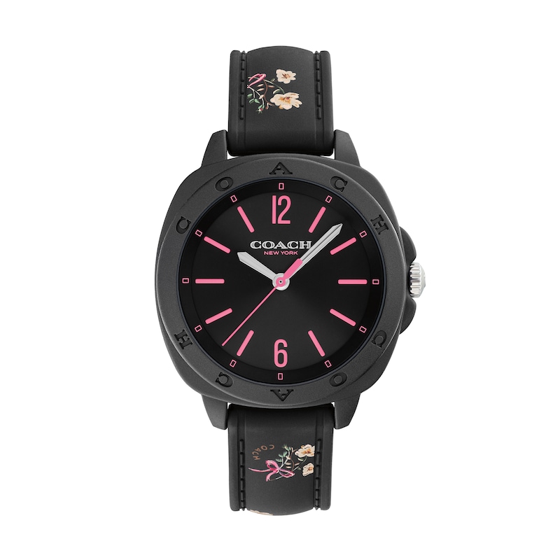 Main Image 1 of Ladies’ Coach Kitt Black Resin Analog Watch with Black Dial (Model: 14504472)