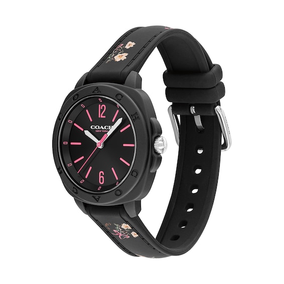 Ladiesâ Coach Kitt Black Resin Analog Watch with Black Dial (Model: 14504472)