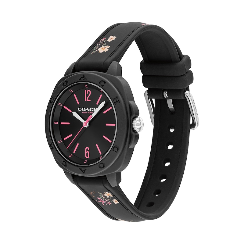 Main Image 2 of Ladies’ Coach Kitt Black Resin Analog Watch with Black Dial (Model: 14504472)