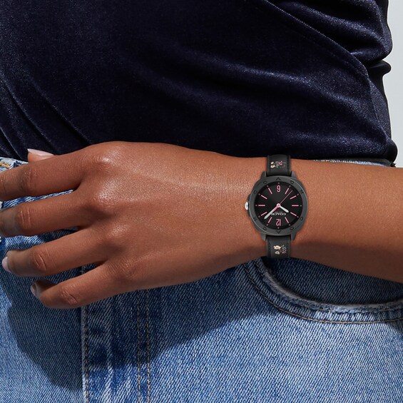 Ladiesâ Coach Kitt Black Resin Analog Watch with Black Dial (Model: 14504472)