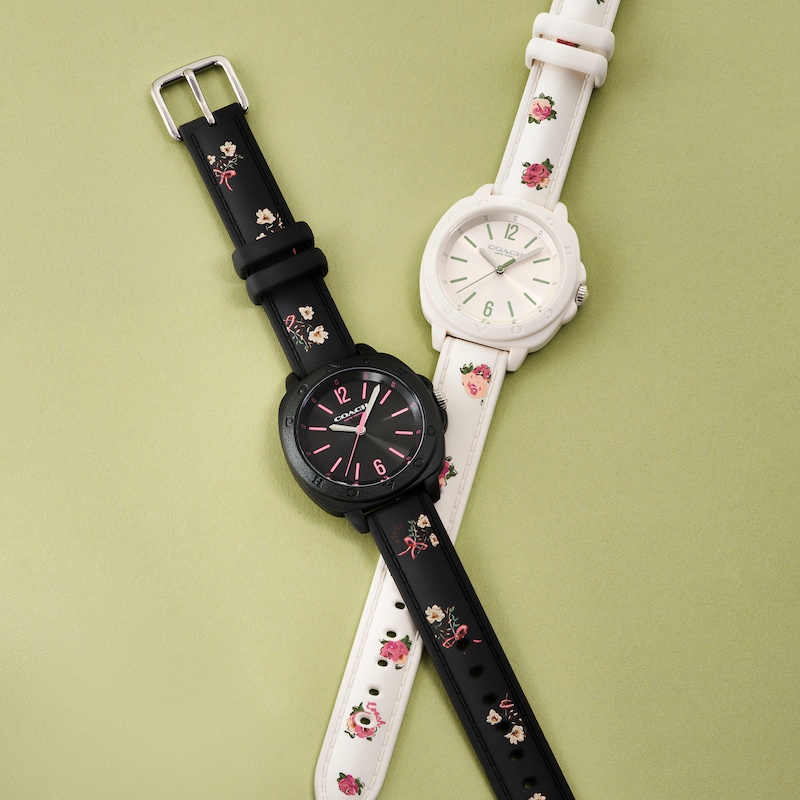 Main Image 6 of Ladies’ Coach Kitt Black Resin Analog Watch with Black Dial (Model: 14504472)