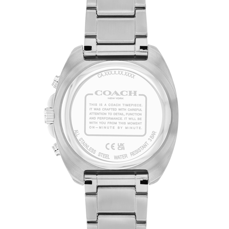 Main Image 3 of Men's Coach Charter Chronograph Stainless Steel Watch with Blue Tonneau Dial (Model: 14602737)