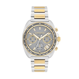 Men's Coach Charter Chronograph Two-Tone Stainless Steel Watch with Gray Dial (Model: 14602740)