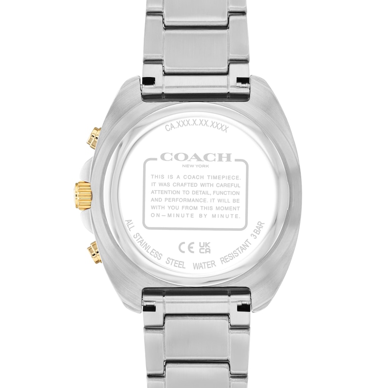 Main Image 3 of Men's Coach Charter Chronograph Two-Tone Stainless Steel Watch with Gray Dial (Model: 14602740)