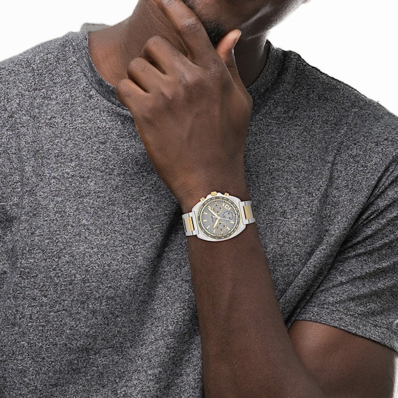 Men's Coach Charter Chronograph Two-Tone Stainless Steel Watch with Gray Dial (Model: 14602740)