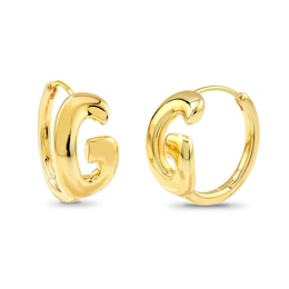 29.0mm Bubble Initial Hoop Earrings (1 Initial)