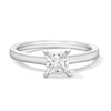 Thumbnail Image 1 of 1 CT. Princess-Cut Certified Lab-Grown Diamond Solitaire Engagement Ring in 14K White Gold (F/VS2)