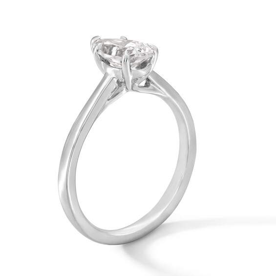 1 CT. Pear-Shaped Certified Lab-Grown Diamond Solitaire Engagement Ring in 14K White Gold (F/Vs2)