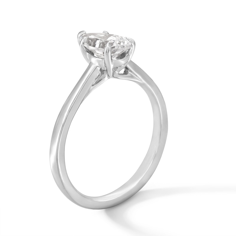 Main Image 3 of 1 CT. Pear-Shaped Certified Lab-Grown Diamond Solitaire Engagement Ring in 14K White Gold (F/VS2)