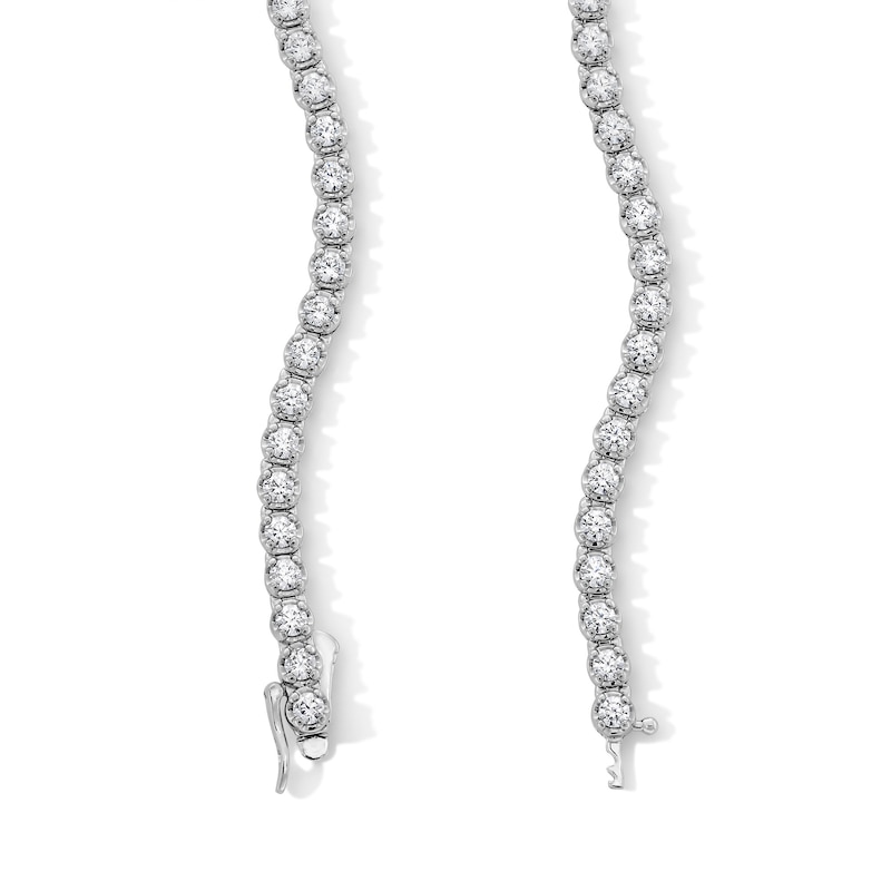 Main Image 3 of 11 CT. T.W. Certified Lab-Grown Diamond Tennis Necklace in 10K White Gold (F/VS2) – 22”