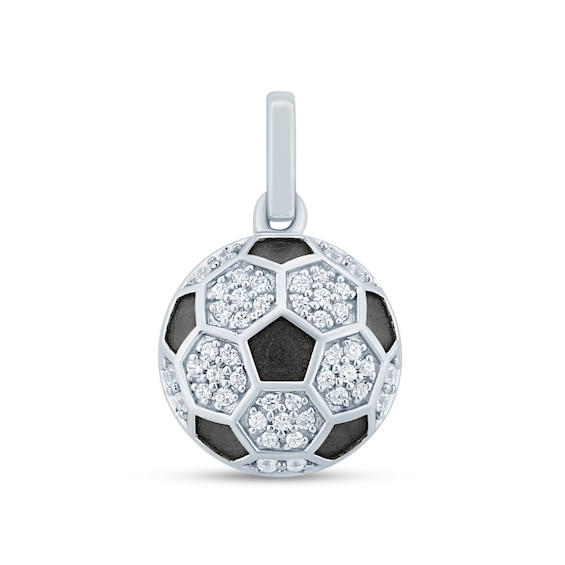 3/8 CT. T.w. Certified Lab-Grown Diamond Soccer Ball Necklace Charm in Sterling Silver (F/Vs2)