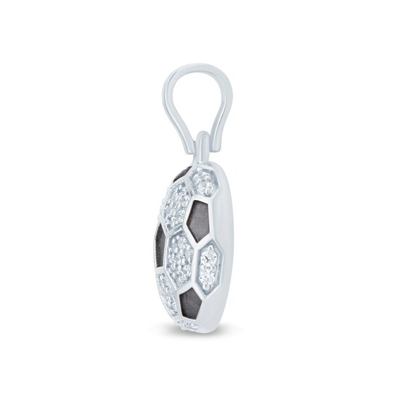 3/8 CT. T.w. Certified Lab-Grown Diamond Soccer Ball Necklace Charm in Sterling Silver (F/Vs2)