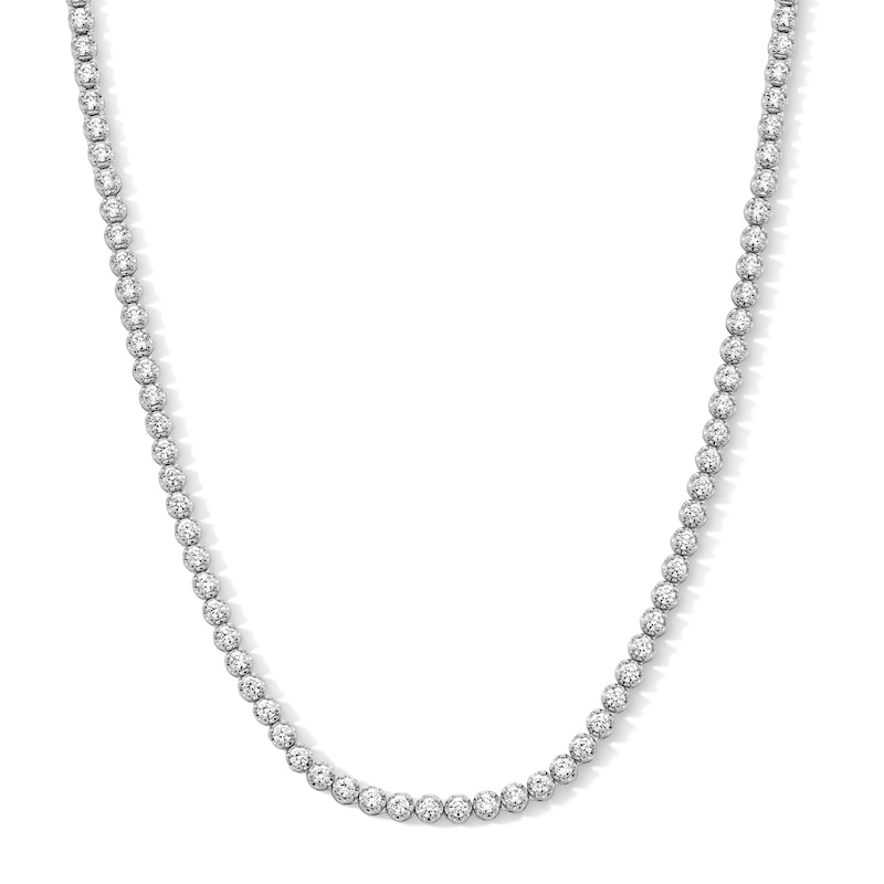 Main Image 1 of 9-1/8 CT. T.W. Certified Lab-Grown Diamond Tennis Necklace in 10K White Gold (F/VS2) – 18”