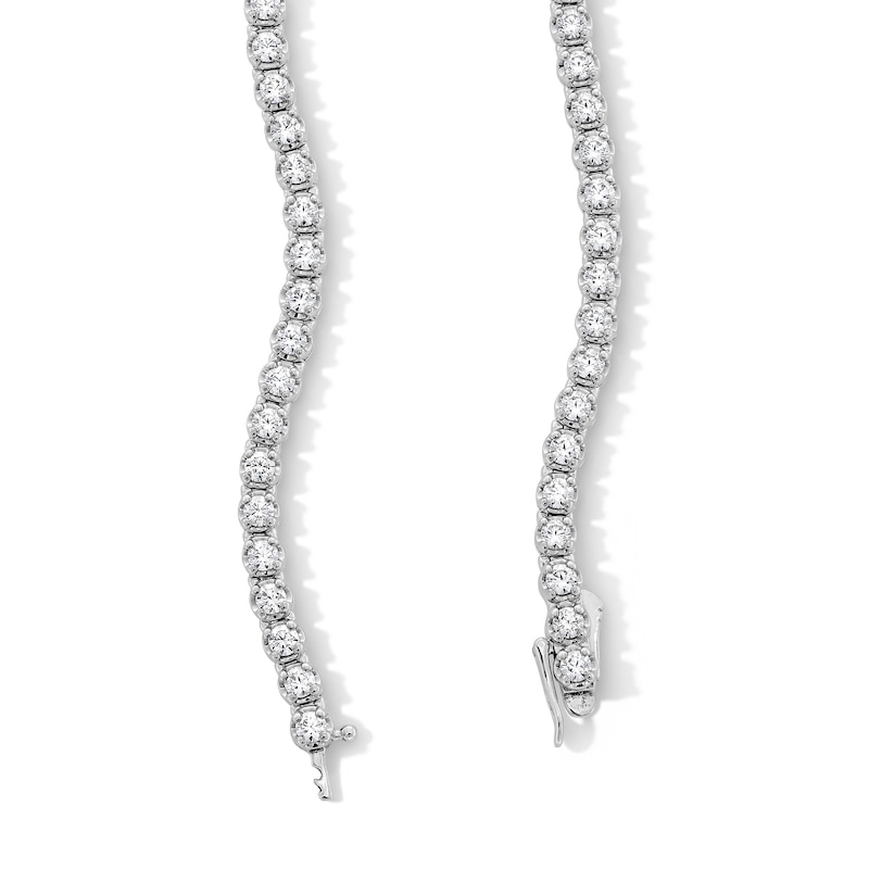 Main Image 3 of 9-1/8 CT. T.W. Certified Lab-Grown Diamond Tennis Necklace in 10K White Gold (F/VS2) – 18”