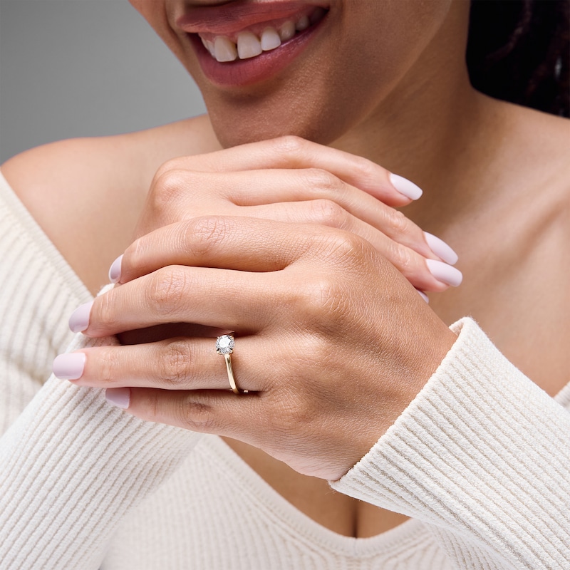 Main Image 2 of 1 CT. Certified Lab-Grown Diamond Solitaire Engagement Ring in 14K Gold (F/VS2)