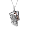 Thumbnail Image 1 of White Lab-Created Sapphire Photo Locket in Sterling Silver (1 Photo)