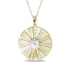 Thumbnail Image 2 of White Lab-Created Sapphire Photo Locket in Sterling Silver with 18K Gold Plate (1 Photo)
