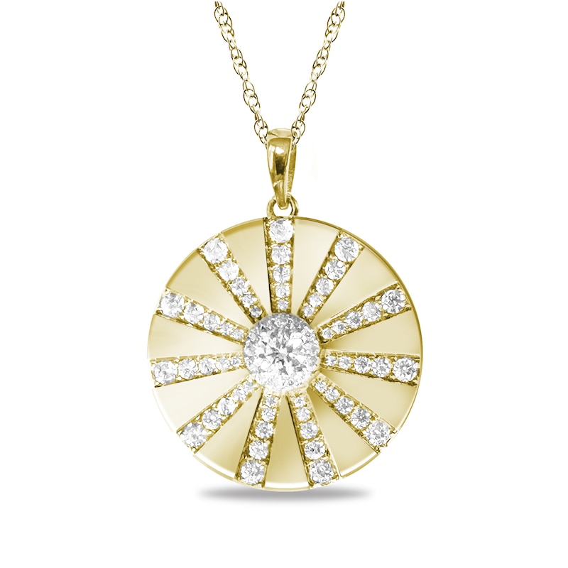 Main Image 2 of White Lab-Created Sapphire Photo Locket in Sterling Silver with 18K Gold Plate (1 Photo)